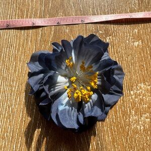Navy Blue Hair Flower